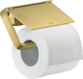 Hansgrohe AXOR Universal Softsquare Toilettenpapierhalter mit Deckel brushed brass