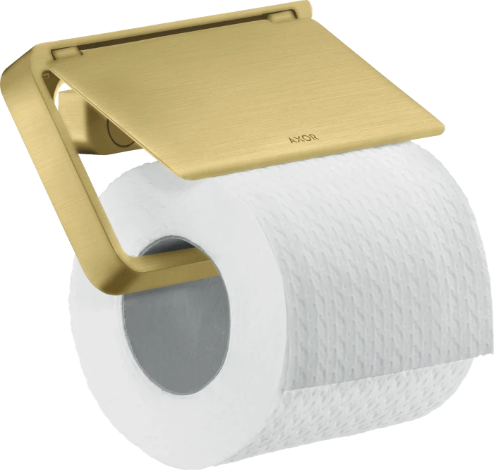 Hansgrohe AXOR Universal Softsquare Toilettenpapierhalter mit Deckel brushed brass