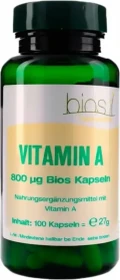 BIOS Naturprodukte Vitamin A 800µg Kapseln, 100 Stück