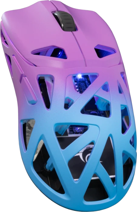 White Shark Dagonet Wireless Gaming Mouse, blau/violett, USB