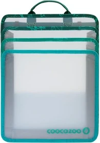 Coocazoo Heftbox faltbar, 3 Fächer, A4, minzgrün/transparent