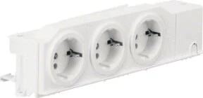 Hager Schuko-Steckdose Hutschienensteckdose, universal, 3-fach drehbar, geschraubt