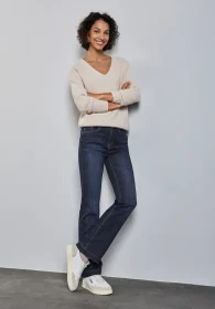 Street One Bootcut Jeans dark indigo/slightly washed (Damen)