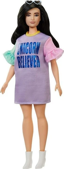 Mattel Barbie - Fashionistas im pastellfarbenen Kleid Curvy