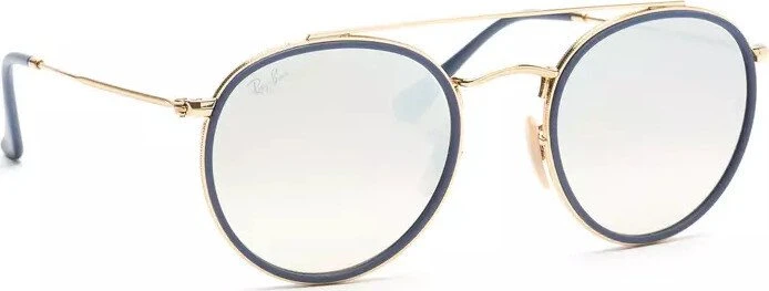 Ray-Ban Round Double Bridge gold/silver gradient flash