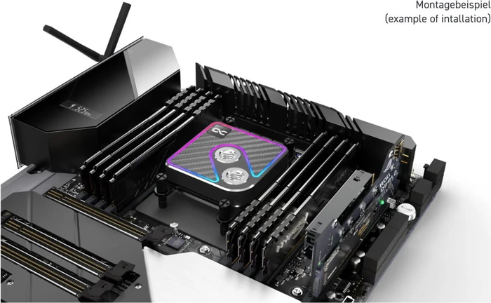 Alphacool Core 1 Aurora Carbon, Messing/Carbon