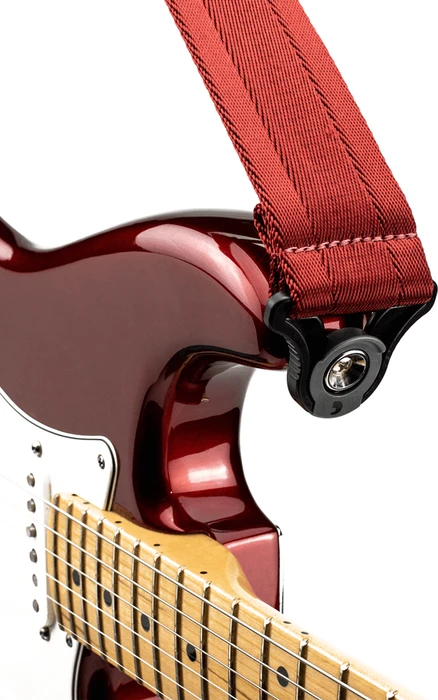 D'Addario Auto Lock Nylon Guitar Strap Blood Red