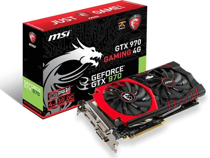 MSI GeForce GTX 970 Gaming 4G, 4GB GDDR5, 2x DVI, HDMI, DP