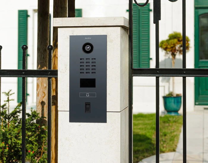 DoorBird D2101FV Fingerprint 50 IP Video Türstation mit 1 Ruftaste anthrazit grau, Edelstahl, pulverbeschichtet, seidenmatt