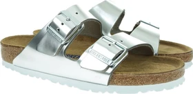 Birkenstock Arizona Naturleder metallic silver (Damen)