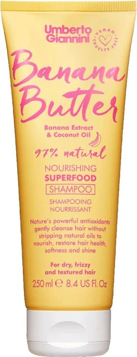 Umberto Giannini Banana Butter Nourishing Superfood Shampoo, 250ml