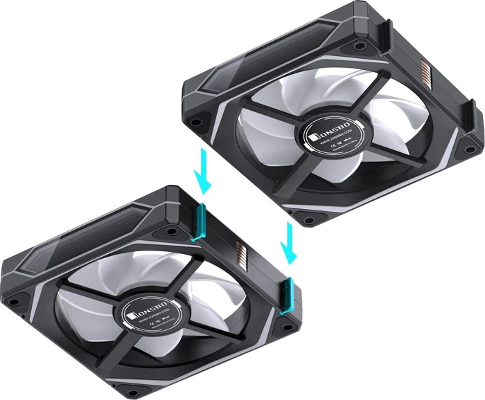 Jonsbo ZL-120B, schwarz, 120mm, 3er-Pack