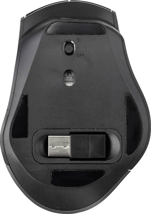 Renkforce RF-WM-300 Rechargeable Wireless Ergonomic Mouse schwarz/grau, USB/Bluetooth