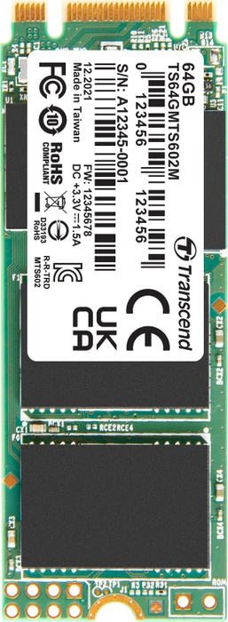 Transcend MTS602M SSD 64GB, M.2 2260 / B-M-Key / SATA 6Gb/s