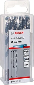 Bosch Professional HSS PointTeQ Spiralbohrer, 5.7x57x93mm, 10 Stück