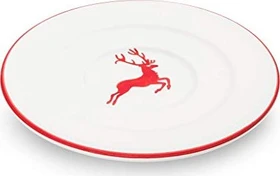 Gmundner Keramik Rubinroter Hirsch Kaffee Unterteller Gourmet 16cm