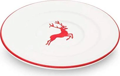 Gmundner Keramik Rubinroter Hirsch Kaffee Unterteller Gourmet 16cm