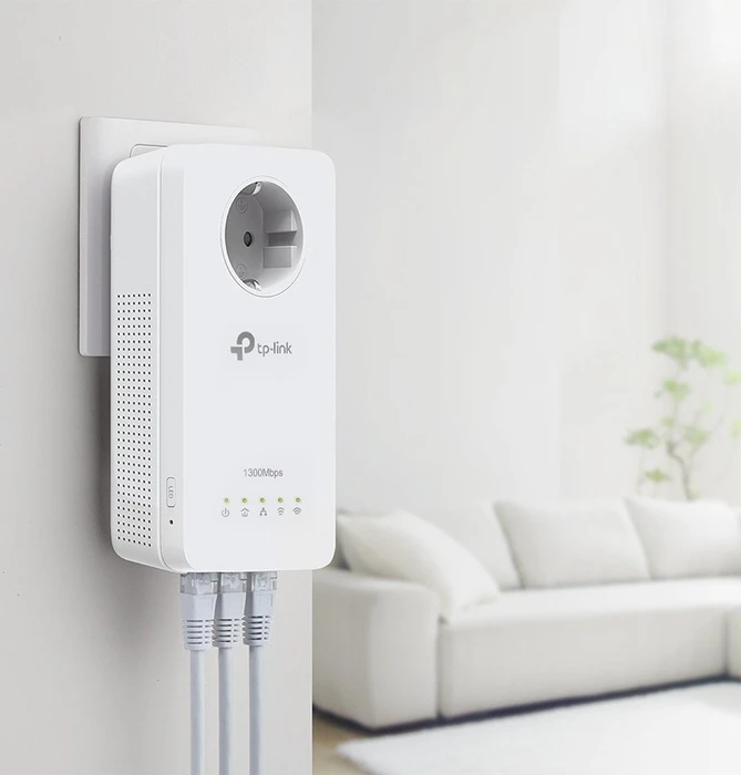 TP-Link AV1300 Gigabit Passthrough Powerline ac Wi-Fi Kit, 2er-Bundle