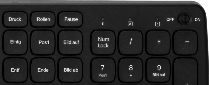 BlueBuilt Kabellose Tastatur, schwarz, USB, DE