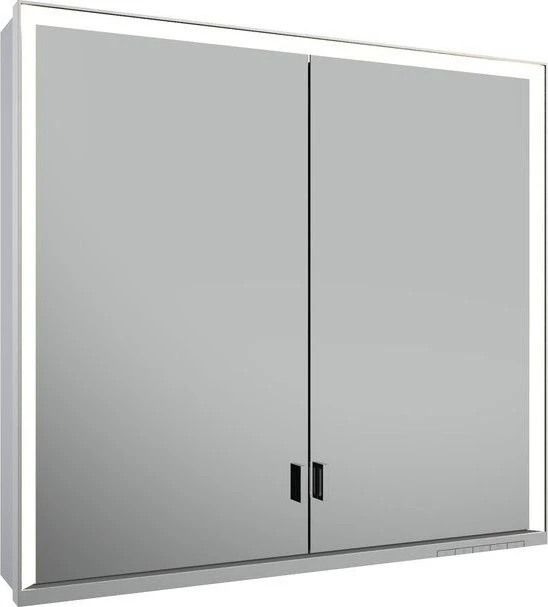 Keuco Royal Lumos Spiegelschrank für Wandvorbau, 2 lange Türen, 80x73.5cm