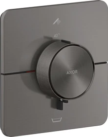 Hansgrohe Axor ShowerSelect ID softsquare Thermostat für 2 Verbraucher mit integrierter EN1717 Sicherungskombi brushed black chrome