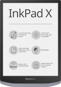 PocketBook InkPad X, Metallic Grey, 32GB Flash