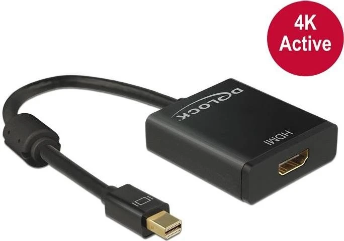 DeLOCK aktives Mini DisplayPort 1.2/HDMI Adapterkabel, 0.2m