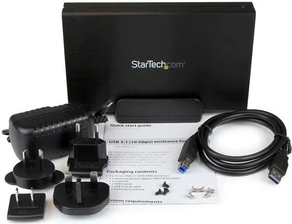 StarTech Festplattengehäuse für SATA Laufwerke, 3.5", USB-B 3.1