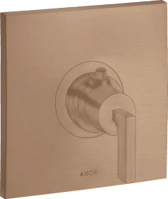 Hansgrohe Axor Citterio Thermostat HighFlow Unterputz mit Hebelgriff brushed red gold