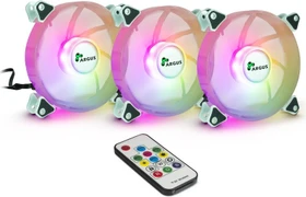 Inter-Tech Argus RS-06 RGB, LED-Steuerung, Fernbedienung, 120mm, 3er-Pack