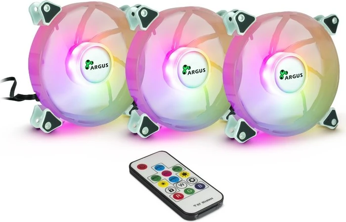 Inter-Tech Argus RS-06 RGB, LED-Steuerung, Fernbedienung, 120mm, 3er-Pack