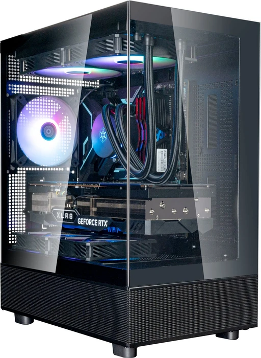 SilverStone Lucid 04, schwarz, Glasfenster