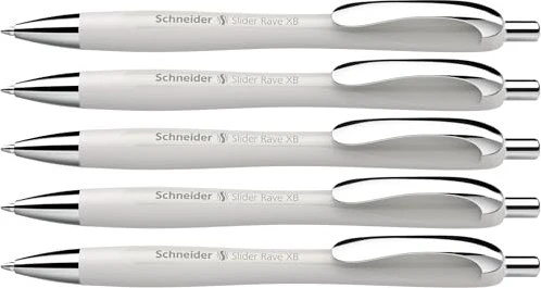 Schneider Slider Rave XB Kugelschreiber grau/silber, 5er-Pack