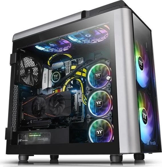 Thermaltake Level 20 GT ARGB, schwarz/silber, Glasfenster