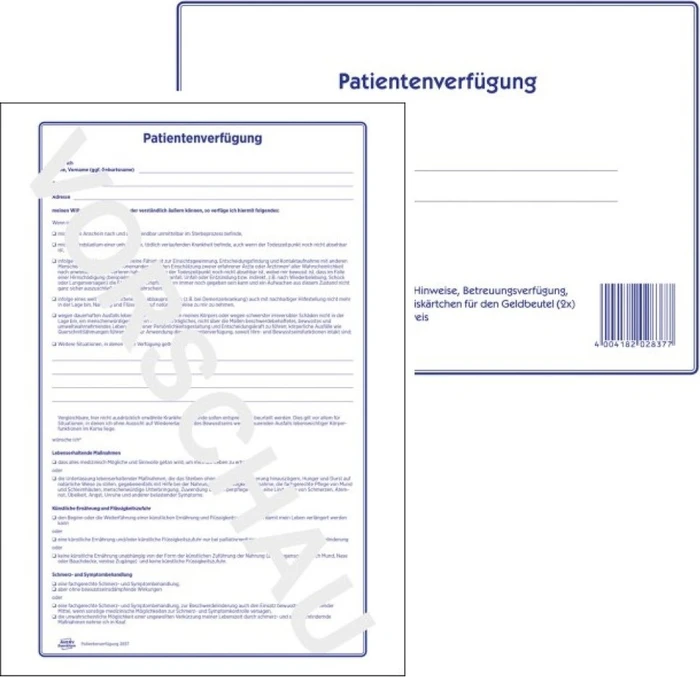 Avery Zweckform Vordruck-Satz Patientenverfügung A4 weiß