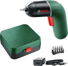 Bosch DIY Ixo VI grün Akku-Schrauber inkl. Werkzeugbox + Akku 1.5Ah + Zubehör