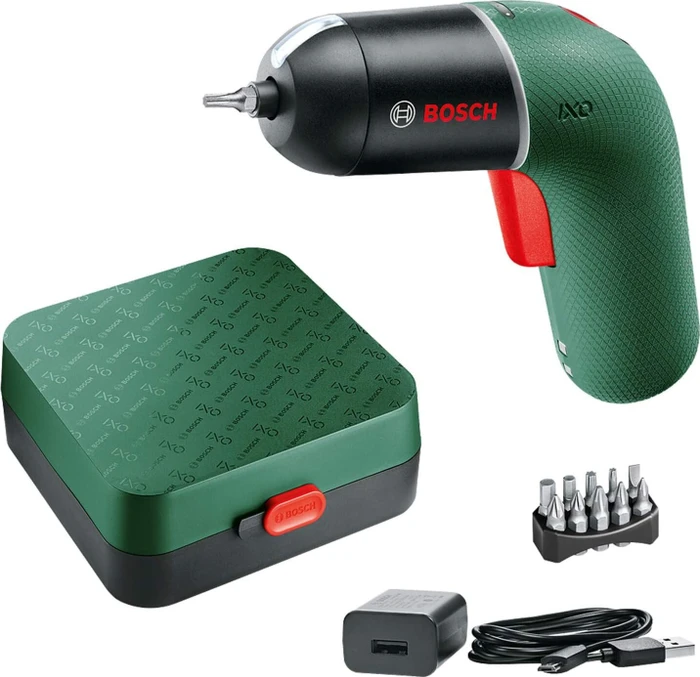 Bosch DIY Ixo VI grün Akku-Schrauber inkl. Werkzeugbox + Akku 1.5Ah + Zubehör