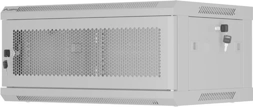 Lanberg WF01 Series 19" Wandschrank 4HE, hängend, Flatpack, Gitternetztür, IP20, RAL 7035, 450mm tief