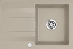 systemceram Genea 75 Einbau Becken reversibel mit Ablauffernbedienung fango