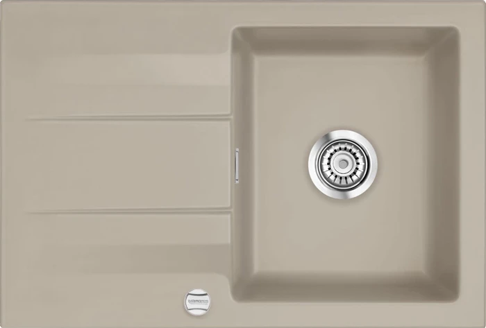 systemceram Genea 75 Einbau Becken reversibel mit Ablauffernbedienung fango
