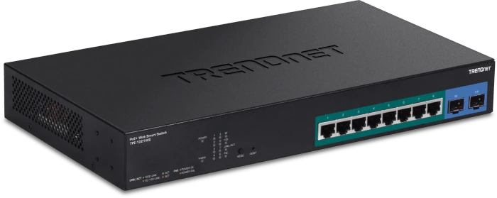 TRENDnet TPE Rackmount Gigabit Smart Switch, 8x RJ-45, 2x SFP, 130W PoE+