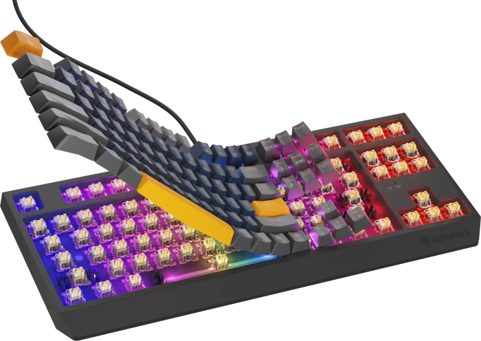 Genesis Thor 230 TKL, Naval Blue Positive, LEDs RGB, hot-swap, Outemu Panda, USB, US