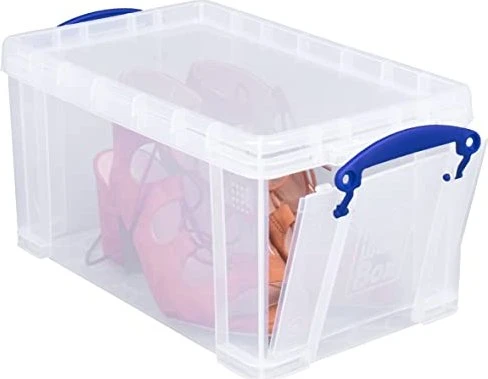 Really Useful Box Aufbewahrungsbox mit Frontklappe, 8l, transparent