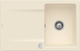 Villeroy & Boch Siluet Flat 780x490mm Einbau Becken reversibel mit Ablauffernbedienung ivory