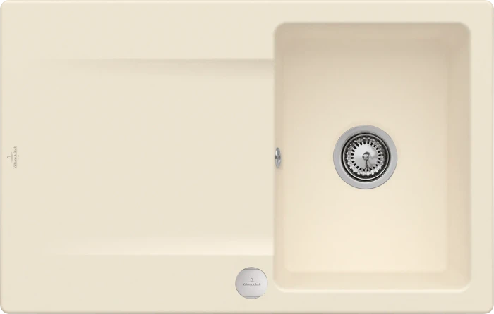 Villeroy & Boch Siluet Flat 780x490mm Einbau Becken reversibel mit Ablauffernbedienung ivory