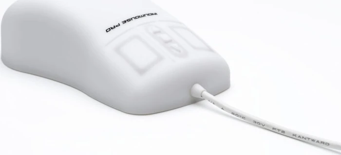 GETT KH25201 InduMouse Pro, auf Glas funktionierende Silikon-Hygiene-Maus, weiß, IP68, USB
