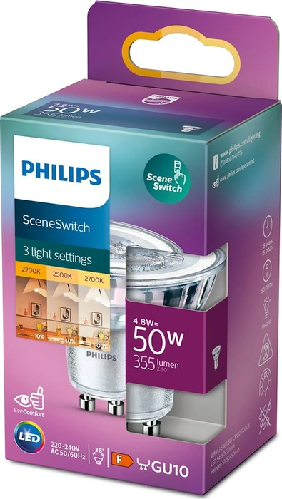 Philips SceneSwitch LED Reflektor GU10 4.8W/WW