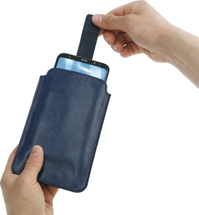 Hama Smartphone-Sleeve Easy Slide Größe XL blau