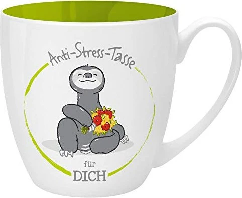Sheepworld Kaffeebecher Anti-Stress Tasse für Dich 450ml