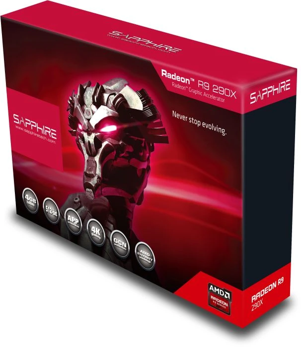 Sapphire Radeon R9 290X, 4GB GDDR5, 2x DVI, HDMI, DP, full retail